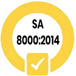 Here is our SA 8000:2014 certification