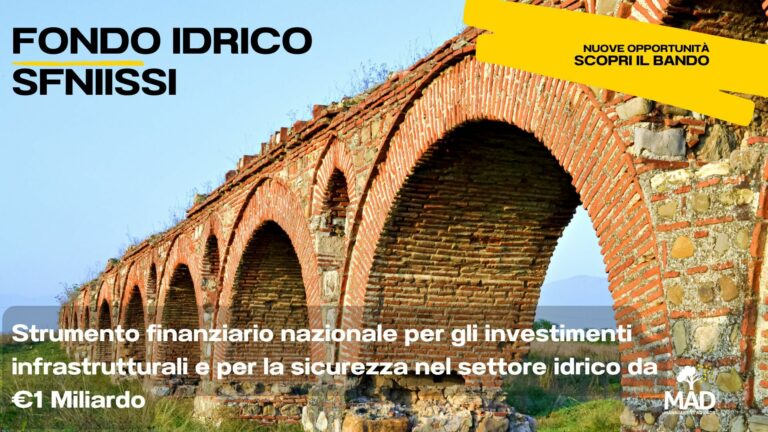 Fondo Idrico SFNIISSI: La Strategia di MAD Management Advisor per l’Opportunità da €1 Miliardo